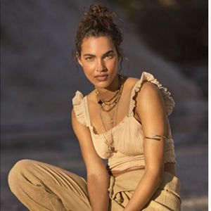 NWT Free People top (A Summer Fave) in bronze color, size M - sold out in stores